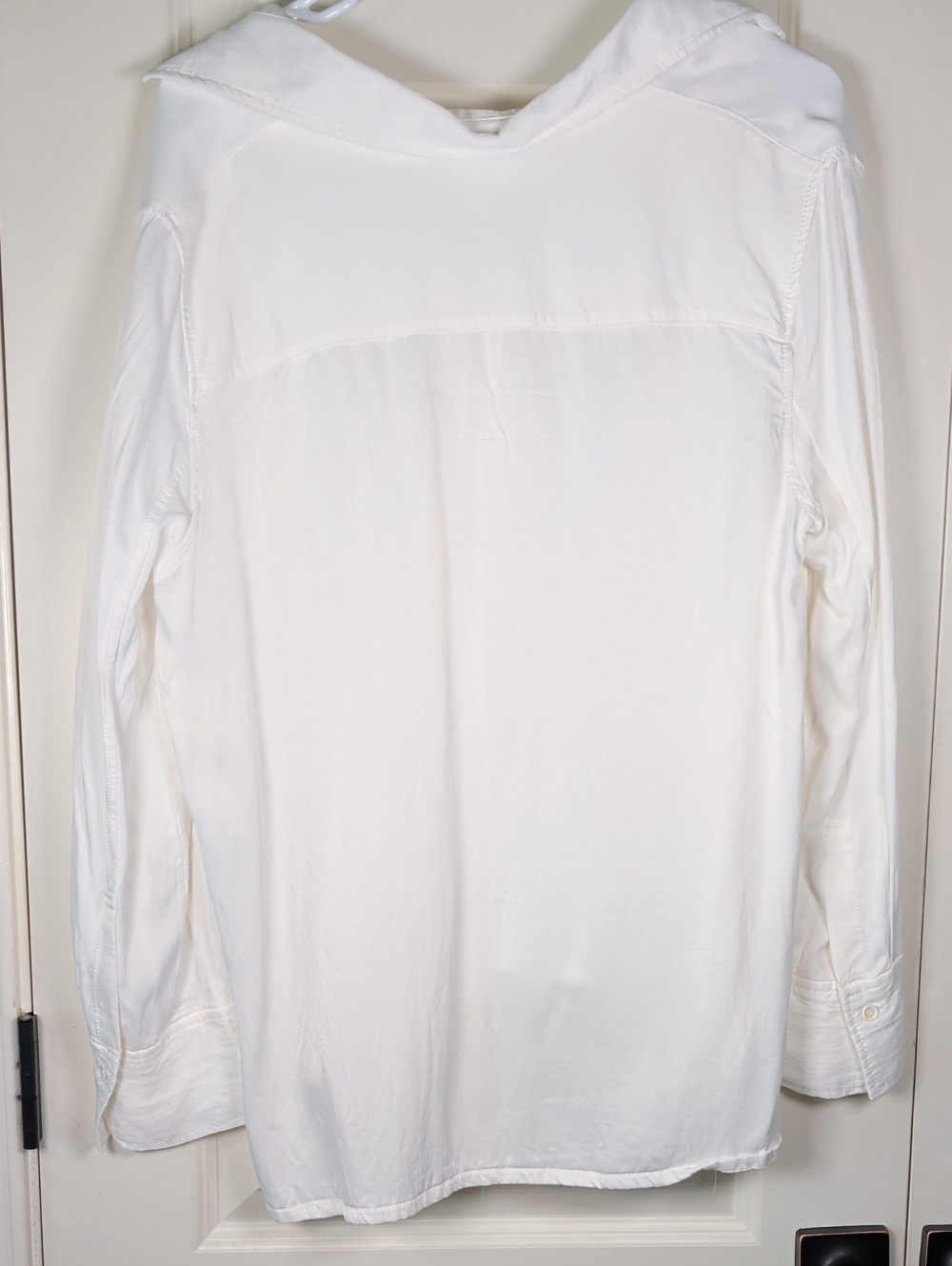 Zara White Button-Up Silk Blouse - Picture 11 of 11